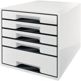 Leitz Belo-črna predalnik WOW CUBE, 5 predalov | Shoptok.si