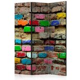  Paravan u 3 dijela - Colourful Bricks [Room Dividers] 135x172 Cijene