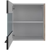 Flex-Well Kuhinjska Zgornja Omarica Capri, Črna, Hrast | Shoptok.si