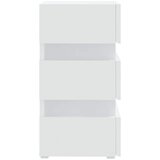  LED noćni ormarić bijeli 45 x 35 x 67 od konstruiranog drva | shoptok.hr