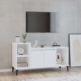 TV omarica bela 100x35x55 cm inženirski les, (20594748) Cene