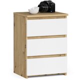 AKORD KOMODA CL3/40 OAK ARTISAN / WHITE, (21702778) | Shoptok.si
