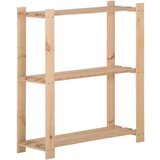 vidaXL Stalak za pohranu s 3 razine 80 x 28,5 x 90 cm masivna borovina Cijene