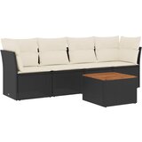  The Living Store Vrtna sedežna garnitura 5-delna z blazinami črn poli ratan - Vrtna Sedežna Garniture, (21447116) | Shoptok.si