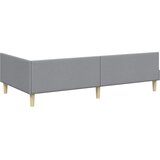  Kutni okvir kreveta Svijetlo siva 90 x 190 cm tkanina | shoptok.hr