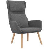  Stolica za opuštanje sa stolcem tamnosiva baršunasta | Shoptok.si