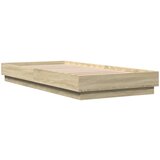  Okvir za krevet s LED svjetlima boja hrasta sonome 100 x 200 cm | shoptok.hr