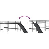  Krevet na kat za djecu s toboganom Crna i antracit 80 x 200 cm | shoptok.hr
