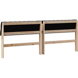 vidaXL Tapecirani uzglavlje Crna 200 cm Čvrsto borovo drvo | shoptok.hr