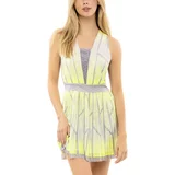 Lucky In Love Women's Dress Pleat Wave Dress Neon Yellow L