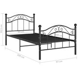  Okvir za krevet crni metalni 90 x 200 cm | shoptok.hr
