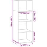  Visoka komoda boja hrasta 45x41x124 cm konstruirano drvo | shoptok.hr