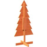 vidaXL Lesena dekorativna novoletna jelka rjava 120 cm trdna borovina | Shoptok.si