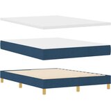  Krevet s kutijom s madracem &amp LED plavi 140x200 cm od tkanine | shoptok.hr