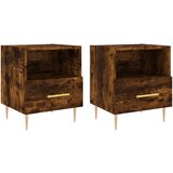 Maison Chic Dvo delni komplet Nočne omarice - Nočne mize dimljen hrast 40x35x47,5 cm inženirski les, (21689960) Cene