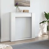 vidaXL Okvir za kamin bel 100x20x100 cm inženirski les | Shoptok.si