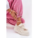 Boto Eco Leather Sneakers On Platform Beige Penolle | shoptok.hr