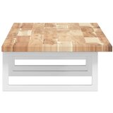  Zidna polica za umivaonik od čelika i masivnog bagremovog drva Smeđa 160 x 40 x 2 cm | Shoptok.si