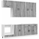  Kuhinjska jedinica PORTO 8 pcs Siva Sonoma Konstruirano drvo | shoptok.hr