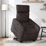 Maison Chic Naslanjač - Relax naslanjač s funkcijo vstajanja temno rjavo blago, (22042154) | Shoptok.si