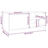  Stolić za kavu bijeli 102 x 50 x 45 cm od konstruiranog drva | shoptok.hr
