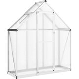  Rastlinjak z okvirjem srebrn 169x58x195 cm aluminij - - Srebrna - 16.75 - 169 x 58 x 195 cm - 2025--TOPSELLER | Shoptok.si