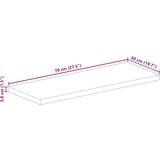 Stolna Mizna plošča 70x50x3,8 cm pravokotna trden predelan les, (21412282) | Shoptok.si