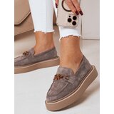 DStreet Mokasyny damskie na platformie LOFELIS szare | Shoptok.si