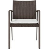  Vrtne stolice s jastucima 6 kom smeđe 56,5x57x83 cm poliratan | shoptok.hr