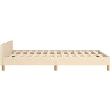  Okvir za krevet s uzglavljem krem 120x190 cm od tkanine | shoptok.hr