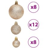 Božićne kuglice 100 kom boja pjenušca i smeđe 3/4/6 cm | shoptok.hr