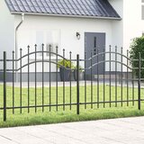 vidaXL Vrtna Ograda Siva Čelik s praškastim premazom | shoptok.hr