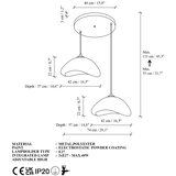 Brilagi Luster na sajli WABI SABI 2xE27/40W/230V, Ø 74 cm, bela | Eponuda.com
