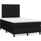 vidaXL Krevet box spring s madracem crni 120 x 190 cm od tkanine | shoptok.hr