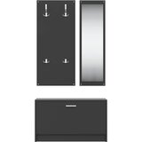  3-u-1 set ormarića za cipele crni od konstruiranog drva | shoptok.hr