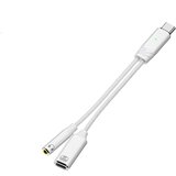 INF USB-C na 3,5 mm avdio adapter z 100W PD polnjenjem in vgrajenim DAC White, (5000276612) | Shoptok.si