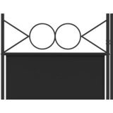 Sobna pregrada s 3 panela crna 120 x 200 cm od tkanine | shoptok.hr