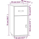  Komoda 34 x 40 x 75 cm od masivne borovine | shoptok.hr