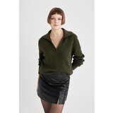 Defacto relax Fit Polo Neck Lace Sweater Cene