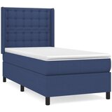  Box spring postelja z vzmetnico moder 80x200 cm blago, (20893897) | Shoptok.si