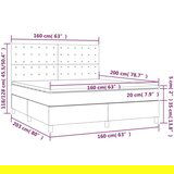  Krevet s oprugama i madracem crni 160x200 cm od tkanine | shoptok.hr
