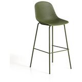 Kave Home Zelen kovinski/plastičen vrtni barski stol Quinby – | Shoptok.si