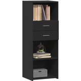  Visoka komoda crna 45 x 42,5 x 124 cm od konstruiranog drva | shoptok.hr