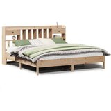 vidaXL Krevet s regalom za knjige bez madraca 180x200 cm od borovine | shoptok.hr
