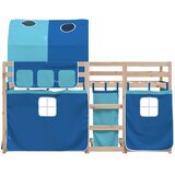  na kat sa zavjesama plavi 80x200 cm od masivne borovine | shoptok.hr