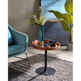 Kave Home Okrogla stranska mizica z mizno ploščo v orehovem dekorju ø 46 cm Kaori – | Shoptok.si