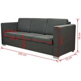  Trosjed od tkanine tamnosivi | shoptok.hr