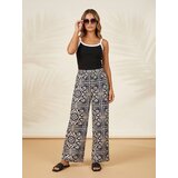 Sinsay Wide leg hlače s viskozom s geometrijskim uzorkom | shoptok.hr