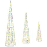  Božićno drvce 3 pcs Topla bijela 20 x 20 x 80 cm PET | shoptok.hr