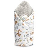 Sensillo Dvostrani baršunasti pokrivač za bebe 75x75cm šumske životinje bijeli | shoptok.hr